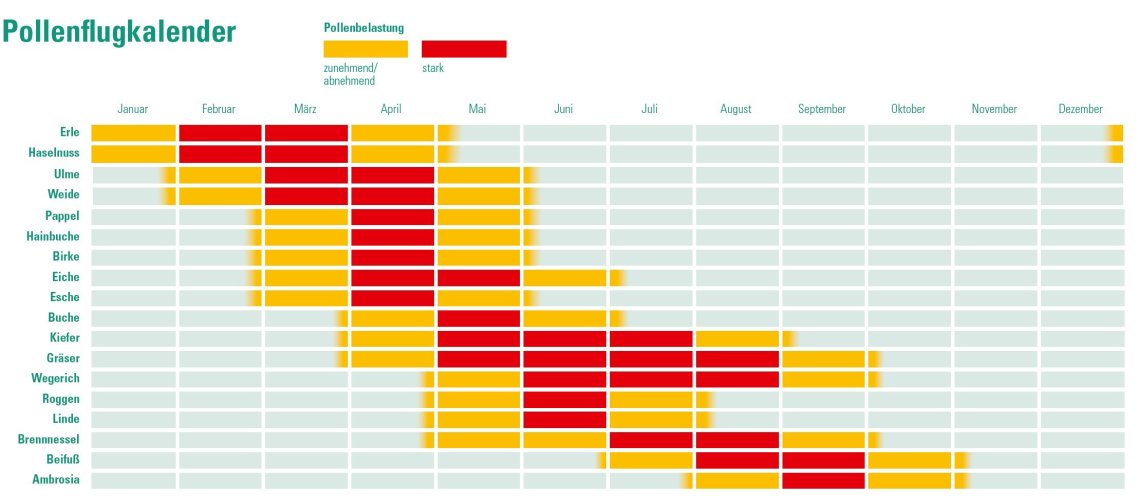 Pollenflugkalender Pollenflugkalender