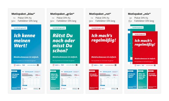 Motivpakete Aktion entdeckergesucht Motivpakete blau, grün, rot und mix der Aktion der Deutschen Hochdruckliga