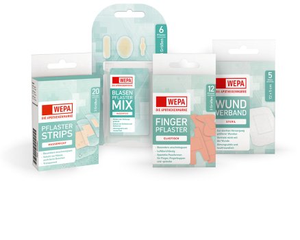 PFLASTER-SORTIMENT VON WEPA - DIE APOTHEKENMARKE PFLASTER-SORTIMENT VON WEPA - DIE APOTHEKENMARKE
